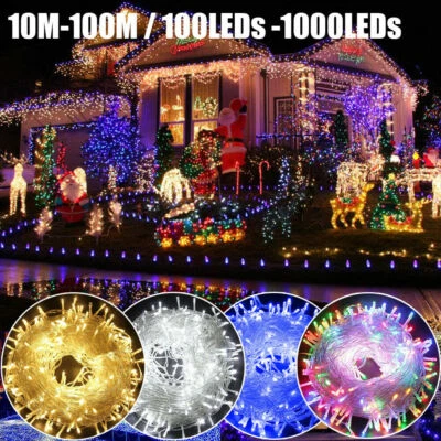 Christmas Fairy Lights Indoor/ Outdoor String  2-100m Waterproof Xmas Tree Party - Image 1 of 4