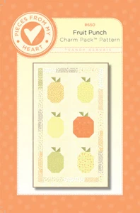 Quilt Pattern FRUIT PUNCH Moda PIECES FROM MY HEART Charm Pack SANDY GERVAIS - Picture 1 of 3
