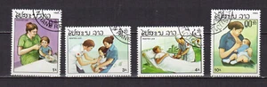 Laos 1985 protection sanitaire 4 timbres oblitérés / TE5444 - Picture 1 of 1