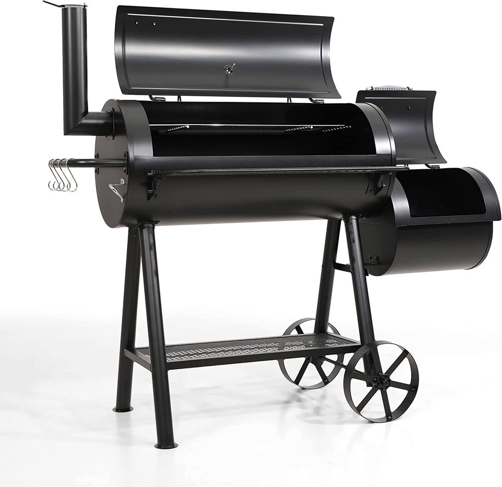 Offset Smoker Grill Charcoal Outdoor Cooking Barbecue BBQ 941 sq.in Extra Large