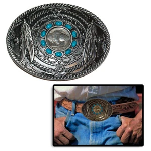 Coin Belt Buckle with genuine Buffalo Nickel Coin - Picture 1 of 1