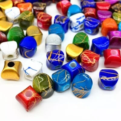 Acrylic Beads For Jewellery Making 25pcs Loose Spacer 9x8.5mm - Image 1 of 3