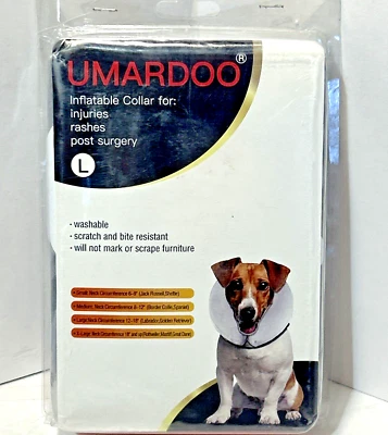 Pet Inflatable Dog Collar Soft Adjustable Protective Recovery Cone Size Large - Image 1 of 4
