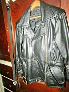 Woman's Black Motorcycle Jacket Screamin' Eagle-Leather (G-Large) - Picture 1 of 10
