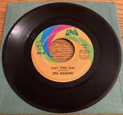 Neil Diamond “Song Sung Blue / Gitchy Goomy” 7" 45 rpm record 55326 - Image 1 of 2