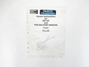 OEM Genuine Honda Factory Set-Up Instruction & Pre-Delivery Manual FC600 Tiller - Bild 1 von 2