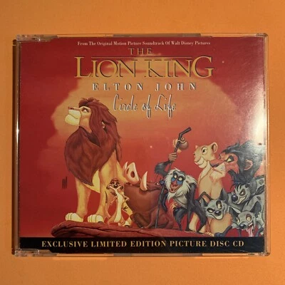 Elton John - Circle Of Life (CD, 1994) 4 TRK LTD ED PIC DISC *VERY RARE* - Image 1 of 4