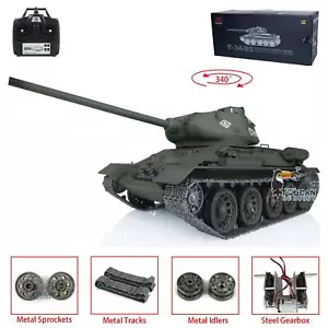 Henglong 1/16 Scale 7.0 Upgraded Soviet T34-85 RTR RC Tank 3909 Metall Tracks - Bild 1 von 12
