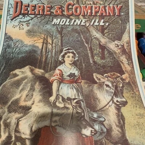 Deere & Company Moline, Ill. Plows, Print, Agriculture, Collectable... - Picture 1 of 7