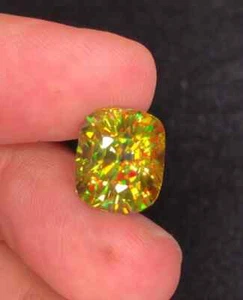 Natural Full Fire 5.10 Ct Sphene Titanite Cushion Cut Gemstone For Jewellery - Picture 1 of 6