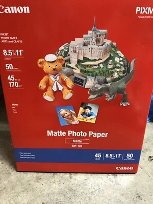 Новый Canon струйный матовый фотобумага MP-101 50 листов 8,5 «x 11» - Изображение 1 из 2