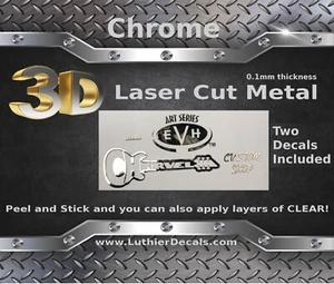 Charvel Guitar Decal 3d metal Headstock Restoration Sticker logo m47b - Picture 1 of 8
