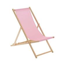 Chaise de plate-forme en bois pliant Garden Beach Mer Patio Rose clair x1