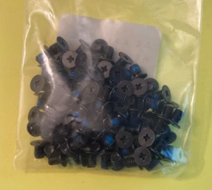 Lote de 100 tornillos de cabeza plana Phillips Wafer M3 x 4 mm negros para computadora portátil - Imagen 1 de 3