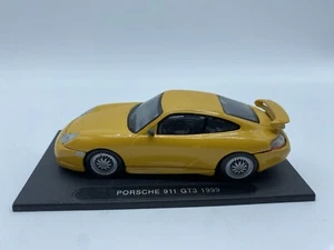 Modelo Auto Porsche 911 GT3 1999 Amarillo-Edicola-Escala 1:43 Con Tablero - Imagen 1 de 4