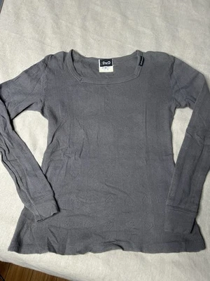 DOLCE & GABBANA сердце вязаный кардиган свитер серый прямоугольник шеи Sz M похудения - Изображение 1 из 4