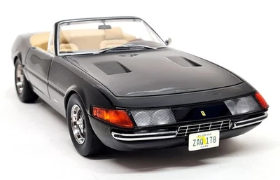 KK 1/18 Ferrari 365 GTS/4 Daytona Spyder 1969 Miami Vice Black Diecast Model Car - Image 1 of 4