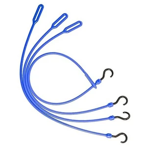 30 Inch Heavy Duty Bungee Cord, Polyurethane Blue - 4 Pack Blue-30"-4 Pack - Picture 1 of 7