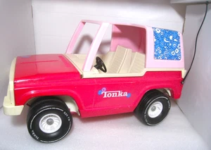 Vintage 1970s Tonka Bronco Jeep Hot Pink Barbie Style Daisy Steel Truck #835 TR - Picture 1 of 19