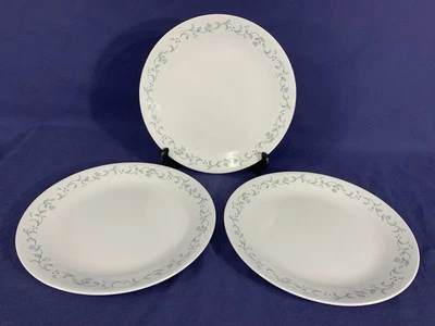 Juego de 3 platos de cena CORELLE COUNTRY COTTAGE 1997 10,5" VERDE Y AZUL Foto 1 de 4