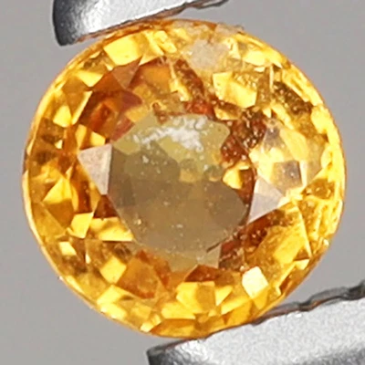 0.14ct 3mm Round Natural Untreated Orangish Yellow Spessartite Garnet, Namibia - Image 1 of 4