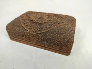 Handgeschnitzte Indianerschmuck- oder Andenkenschatulle - Bild 1 von 11