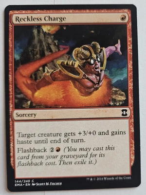 MTG Magic The Gathering Card Reckless ChargeSorcery Red Eternal Masters 2016 - Image 1 of 2