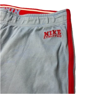 Vintage Y2K Nike blau rot Caprihose Trainingshose Streifen Damen Kordelzug - Bild 1 von 10