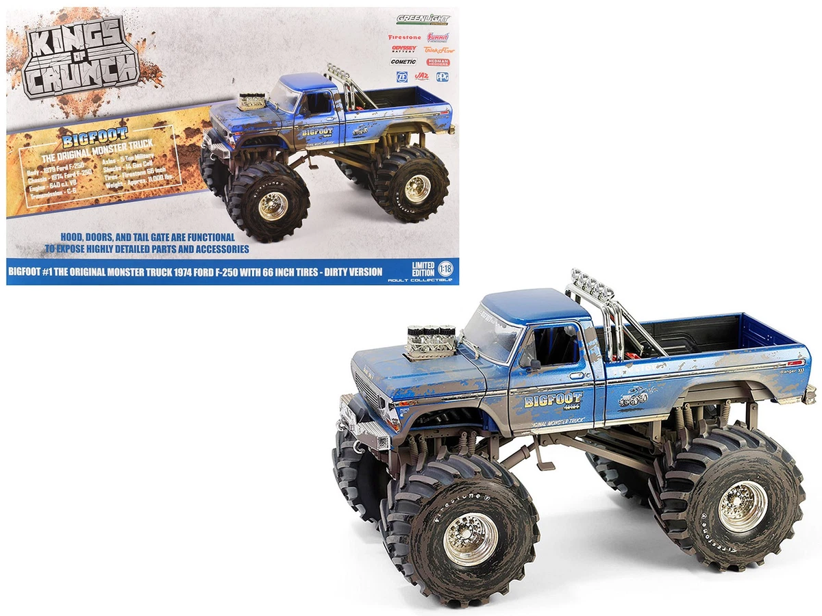 1/18 モンスタートラック ビッグフット 1974 Ford F-250 1974 Ford F-250 Monster Truck 1/18 Diecast Blue Bigfoot #1 Kings