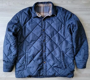 Vtg Dickies Shacket Mens L Quilted Reversible Plaid Shirt Jacket Workwear Grunge - Picture 1 of 15