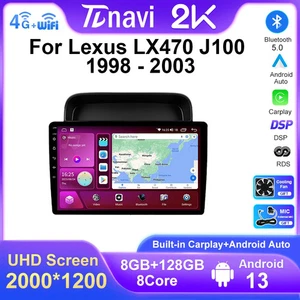 For Lexus LX470 J100 1998-2003 Android Carplay Car Radio GPS Multimedia Screen - Picture 1 of 32
