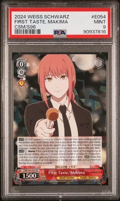 2024 WEISS SCHWARZ CHAINSAW MAN #E054 FIRST TASTE, MAKIMA PSA 9 - Image 1 of 2