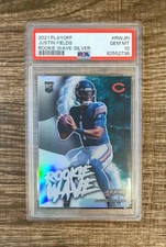 JUSTIN FIELDS 2021 Panini Playoff Rookie Wave Silver Prizm Rookie Card RC PSA 10