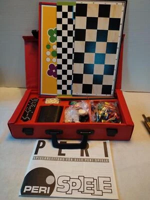 🧒👧  OVP Vintage: SPIELEKOFFER "Peri Spiele" - Schach Mühle Backgammon...1960er - Bild 1 von 4