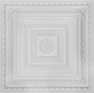 Drop Deckenfliesen, Gittersystem, Pop-In, 24" x 24", 3D, PVC Brillanzweiß - Bild 1 von 2