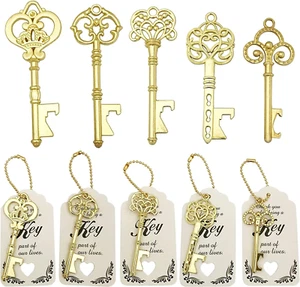 50 PCS Key Bottle Openers,Bridal Shower Favors,Rustic Wedding Favors,Gifts,Decor - Picture 1 of 12