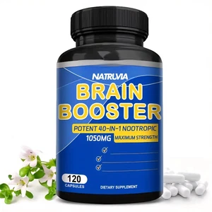 Brain Booster Nootropic Supplement 1050mg Support Focus Energy Memory & Clarity - Picture 1 of 6