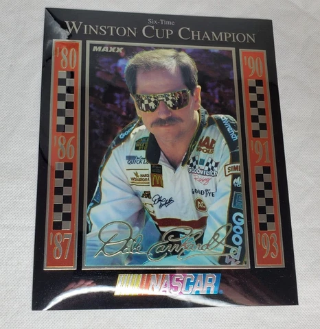 Dale Earnhardt 8x10 Trading Card Chromium 1993  Maxx 6-Time Winston Cup Champion Cover