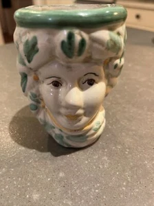 Sizilianischer Keramik Kopf Übertopf - Bild 1 von 9