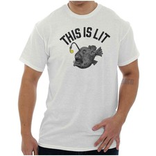 This Is Lit Anglerfish Funny Fisherman Gift Short Sleeve T-Shirt Tees Tshirts