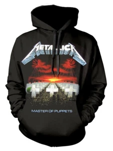 Metallica Master Of Puppets Tracks Pull Over Hoodie OFFICIAL - Picture 1 of 2