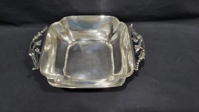 Vintage Fisher Sterling Silver Art Deco Style Bowl w/ Blossom Handles, 284 grams - Image 1 of 4