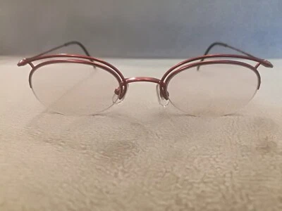 Anteojos ALEXANDER McQUEEN Vintage Ovalados TITANIO 42-0008 Rojo 46-22  Foto 1 de 4