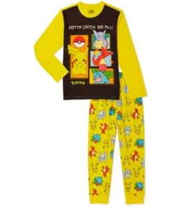 POKEMON Pajamas Boys 14/16 NeW L/S Shirt Pants PIKACHU Pjs Set NWT Charmander - Picture 1 of 6