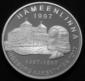 Finland 20€ Silver Proof 1997 Euro Forerunners Series Hämeenlinna Castle .925Ag - Picture 1 of 8