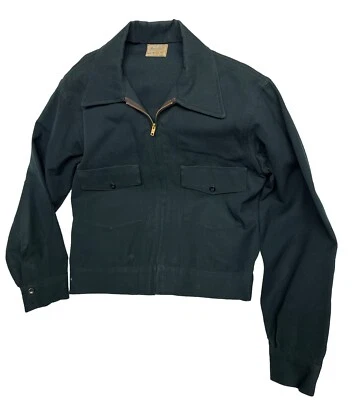 Vintage 50s Masterbilt Green Wool Workwear Jacket Sz 40 *See Description - Image 1 of 4