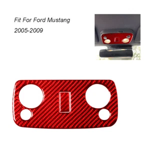 For Ford Mustang 2005-2009 Red Carbon Fiber Reading Light Decorative Cover Trim - Picture 1 of 12