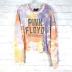 NEW Pink Floyd Tie Dye Rock Band Sweatshirt Juniors Size Large Cropped Pullover