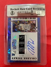 PJ Washington 2019 Contenders Draft Picks Cracked Ice /23 Auto  bgs 9 raw