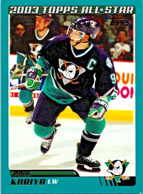 2003-04 Topps- "2003 Topps All-Star" #296 Paul Kariya Mighty Ducks Of Anaheim - Image 1 of 2